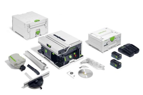 Festool  akumuliatorinis stalinis diskinis pjūklas CSC SYS 50 EBI-Plus