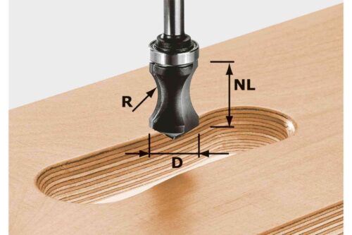 Festool juostinių rankenų freza HW S8 R16/NL32