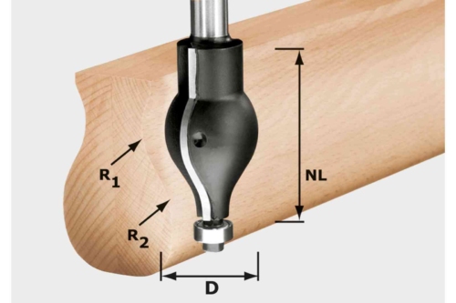 Festool profilinė freza HW R20.5/16/D32/57 S12