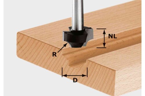 Festool  ketvirtinė apvalinimo freza HW S8 D17/R3