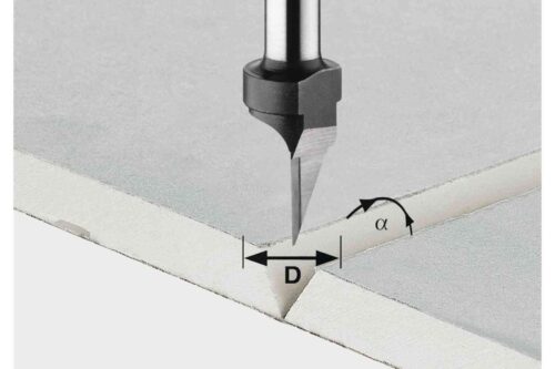 Festool  gipskartonio freza HW S8 D12,5/45°